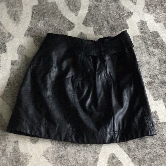 Free People Black Leather Skirt - Picture 6 of 10